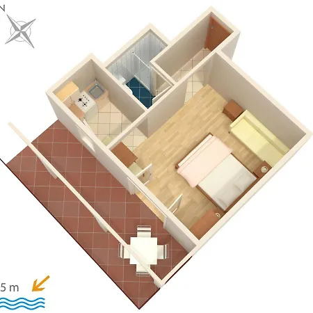 Apartman By The Sea Okrug Gornji, Ciovo - 9693 *